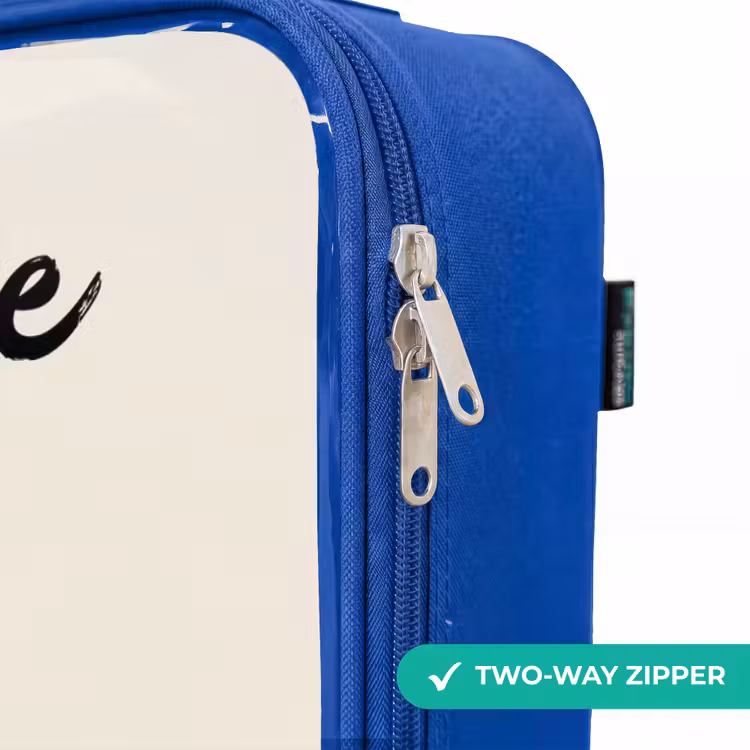 Children's suitcase with name - Blue - Concrete mixer - Signed - Green — 6