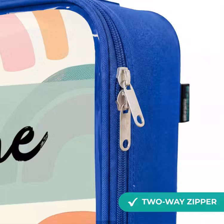 Children's suitcase with name - Blue - Rainbow - Pastel - Pattern — 6