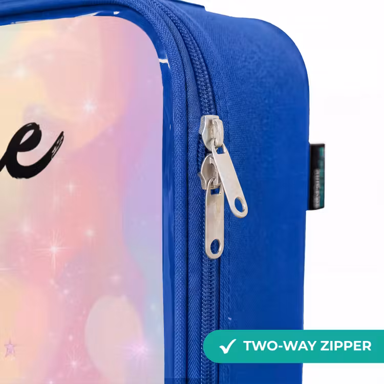 Children's suitcase with name - Blue - Unicorn - Glitter - Rainbow - Pastel — 6
