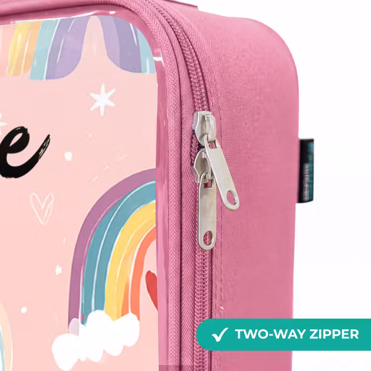 Children's suitcase with name - Pink - Rainbow - Pattern - Pastel — 4