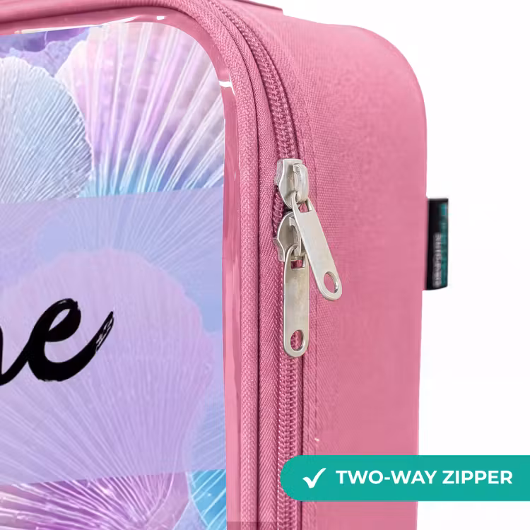 Children's suitcase with name - Pink - Shells - Purple - Blue - Pattern — 4