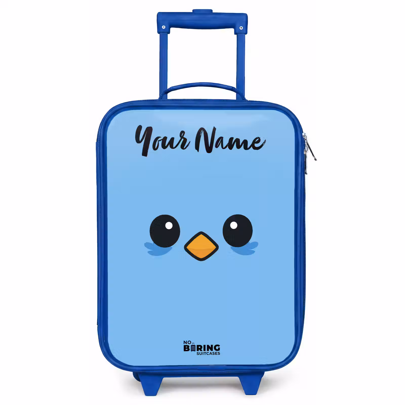 Children's suitcase with name - Blue - Kawai - Bird - Blue — 1