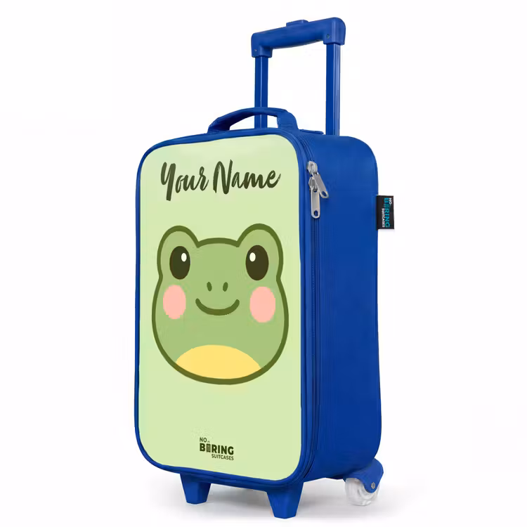Children's suitcase with name - Blue - Kawai - Frog - Green — 5