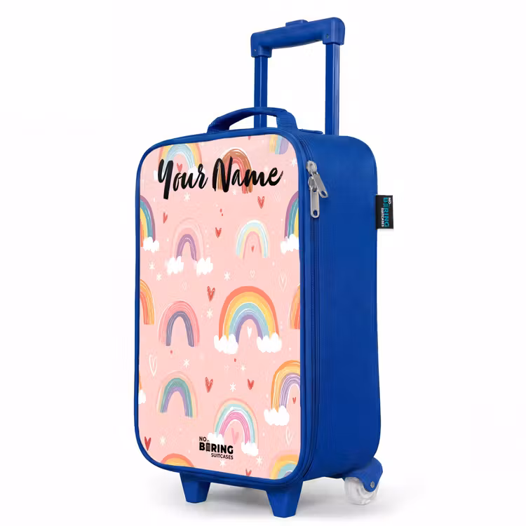 Children's suitcase with name - Blue - Rainbow - Pattern - Pastel — 5