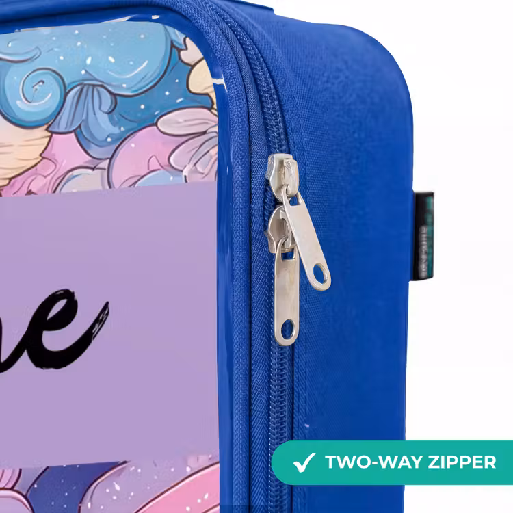 Children's suitcase with name - Blue - Rainbows - Flowers - Colorful — 6