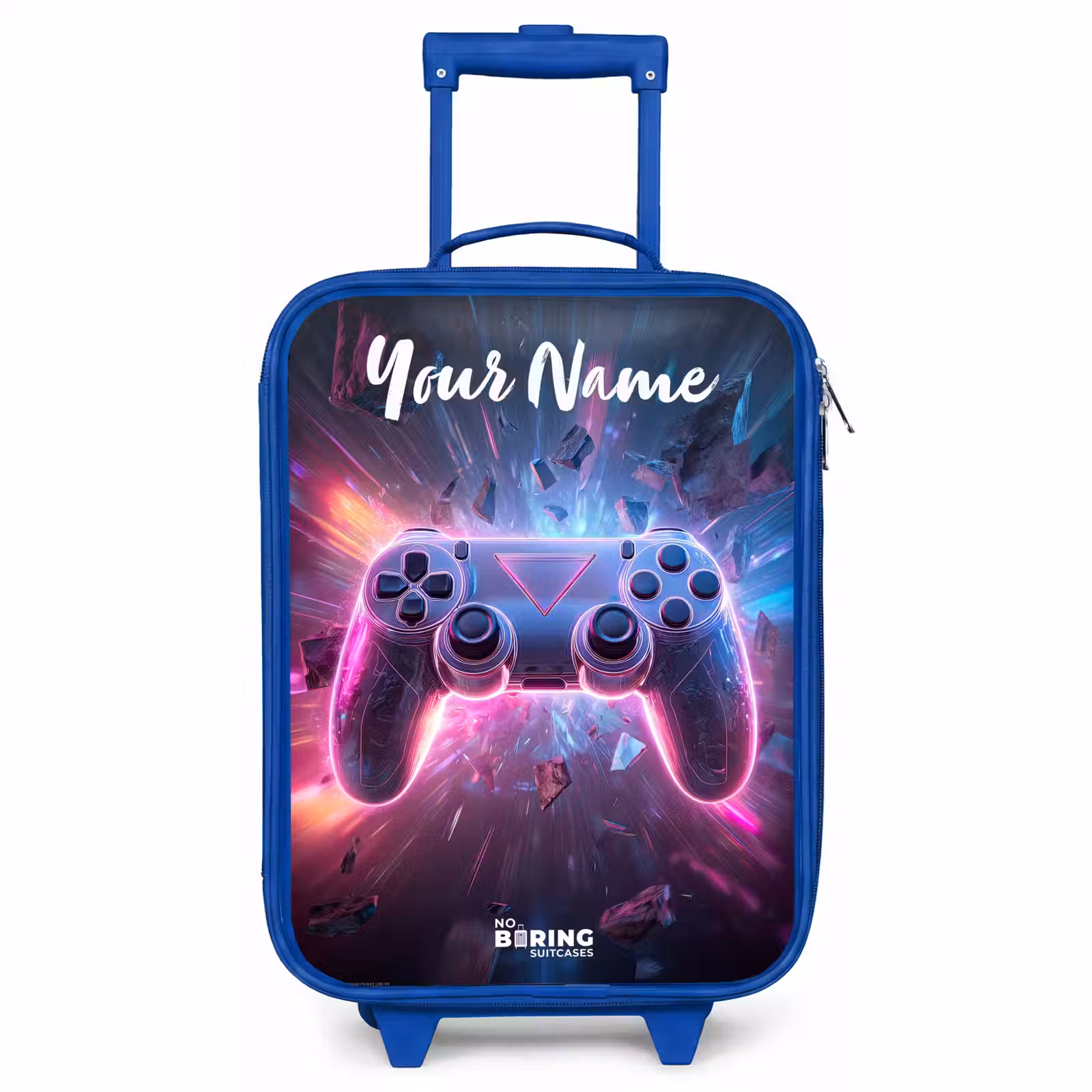 Children's suitcase with name - Blue - Controller - Neon - Game — 1