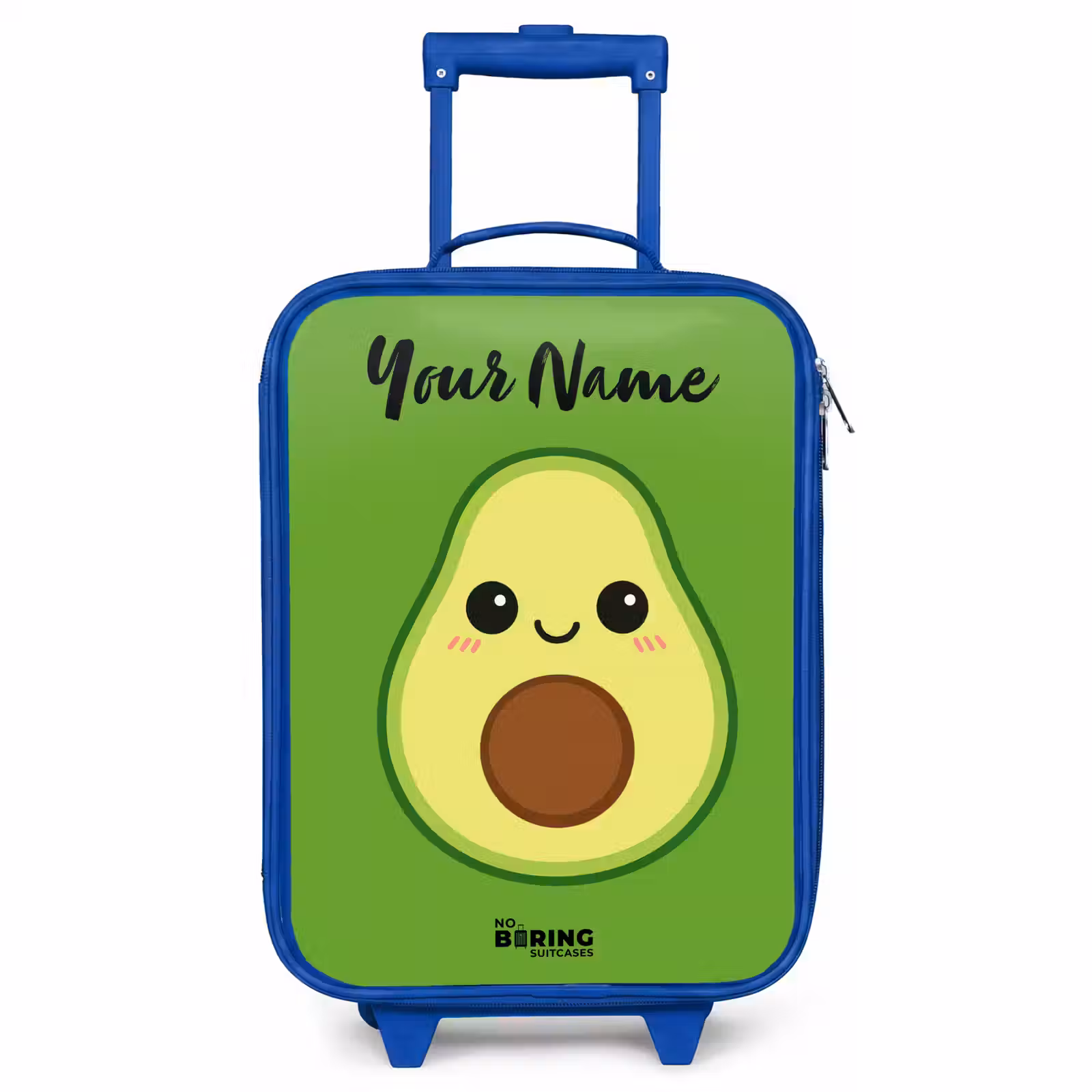 Children's suitcase with name - Blue - Kawai - Avocado - Green — 1