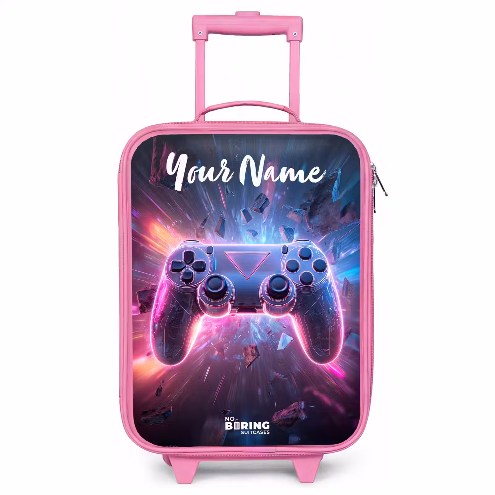 Children's suitcase with name - Pink - Controller - Neon - Game — 1