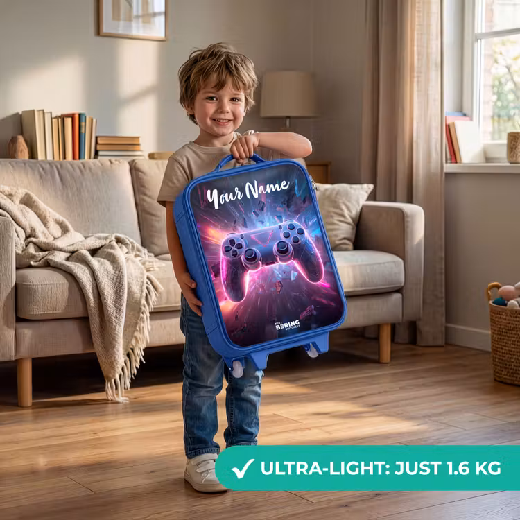 Children's suitcase with name - Blue - Controller - Neon - Game — 3