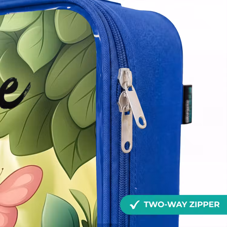 Children's suitcase with name - Blue - Horse - Flowers - Butterflies — 6
