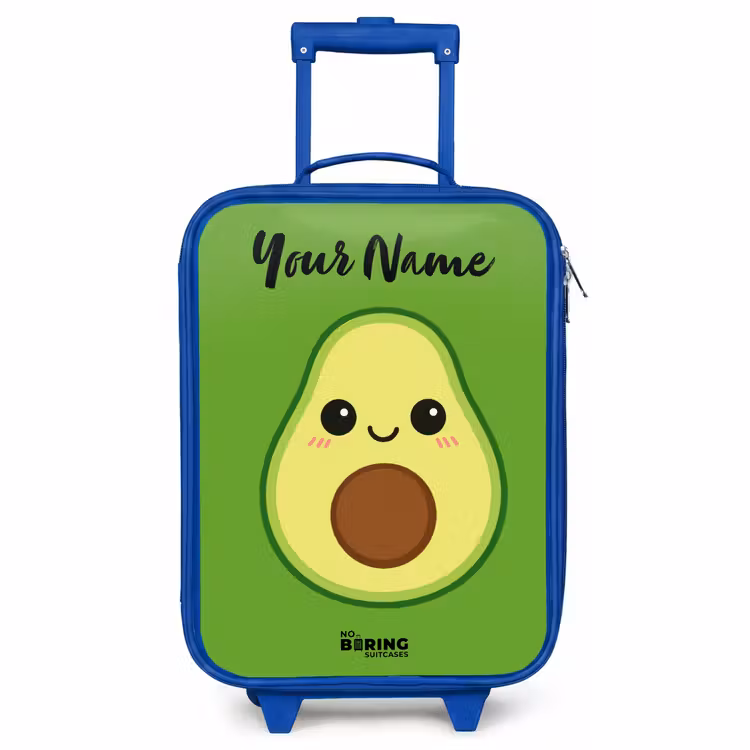 Children's suitcase with name - Blue - Kawai - Avocado - Green — 1