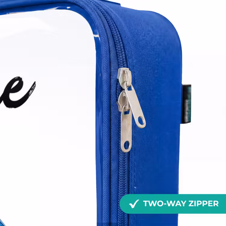 Children's suitcase with name - Blue - Soccer vibes - Ink splashes - Blue — 6