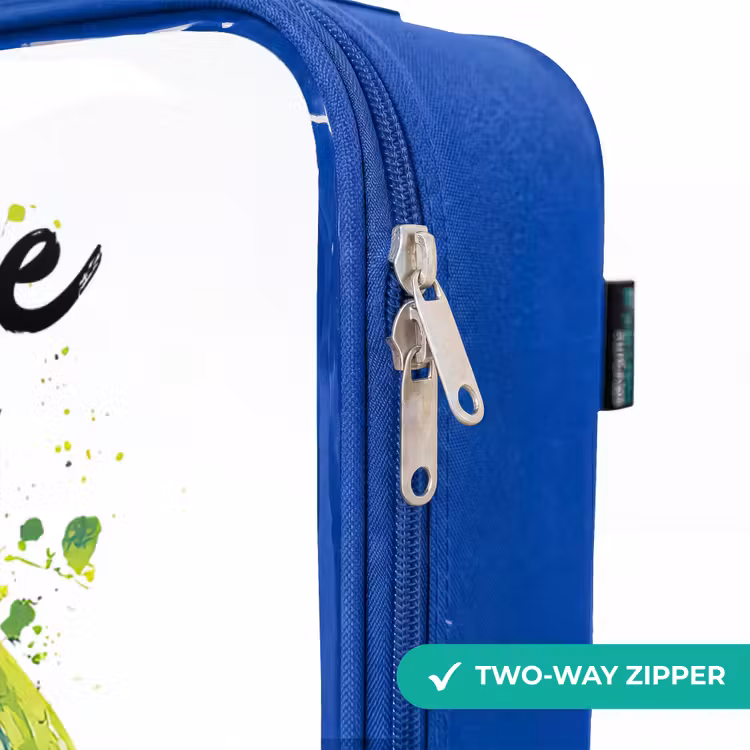 Children's suitcase with name - Blue - Soccer Vibes - Paint - Green - Blue — 6