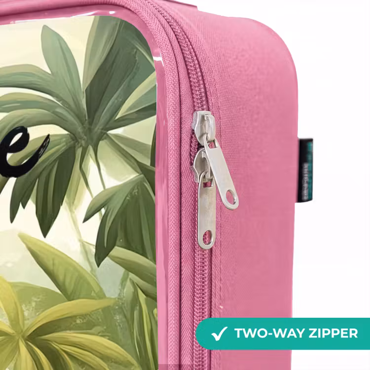Children's suitcase with name - Pink - Elephant - Tiger - Forest - Jungle — 4