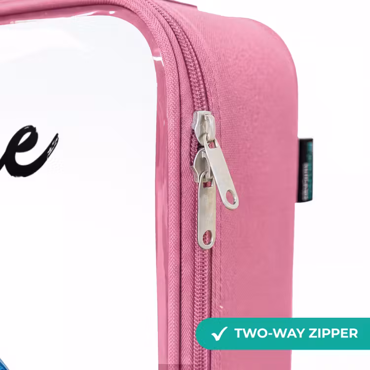 Children's suitcase with name - Pink - Soccer vibes - Ink splashes - Blue — 4