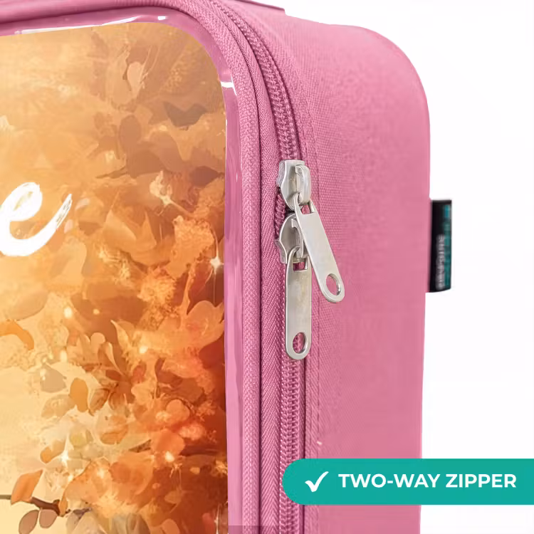 Children's suitcase with name - Pink - Unicorn - Butterfly - Pink - Mane — 4