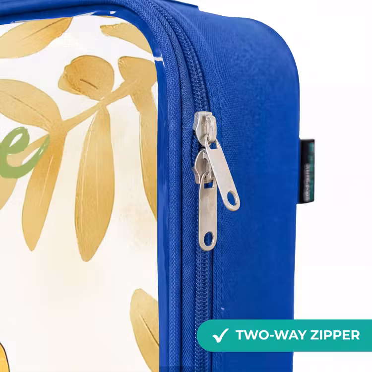 Children's suitcase with name - Blue - Dino - Football - Orange — 6