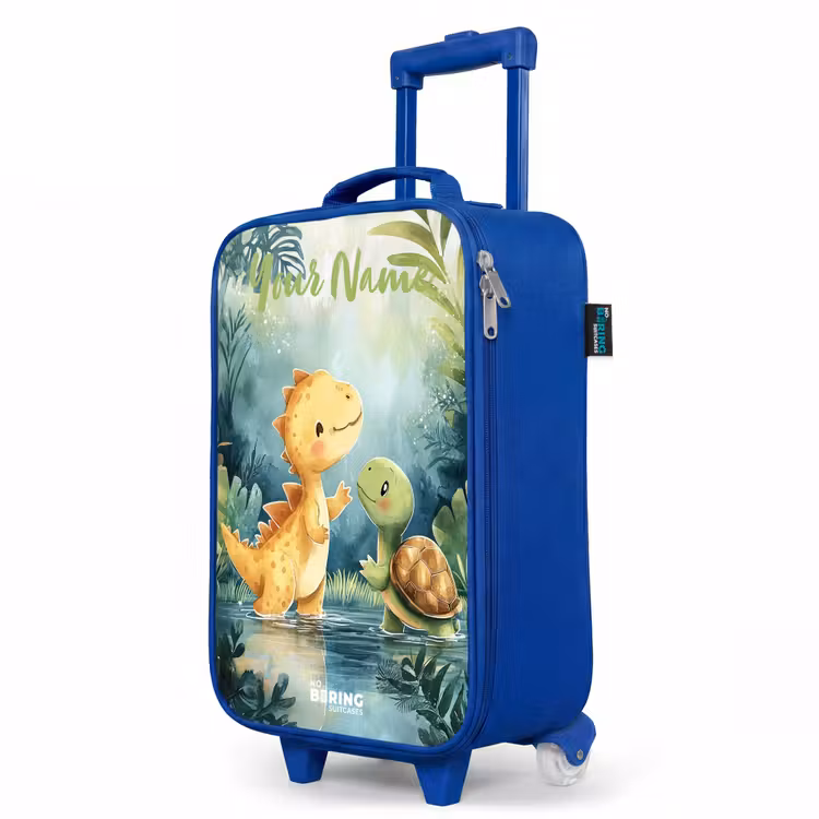 Children's suitcase with name - Blue - Dino - Turtle - Jungle — 5