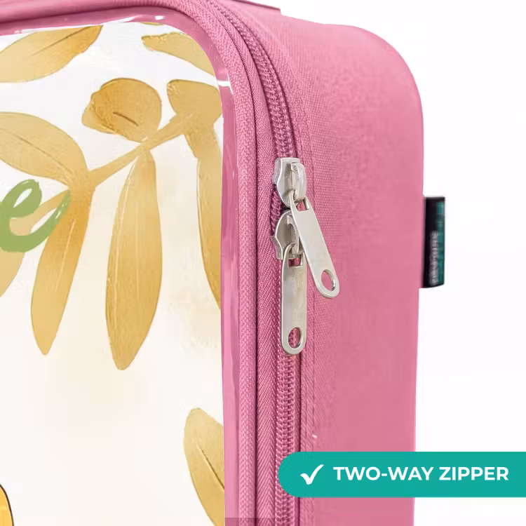 Children's suitcase with name - Pink - Dino - Football - Orange — 4