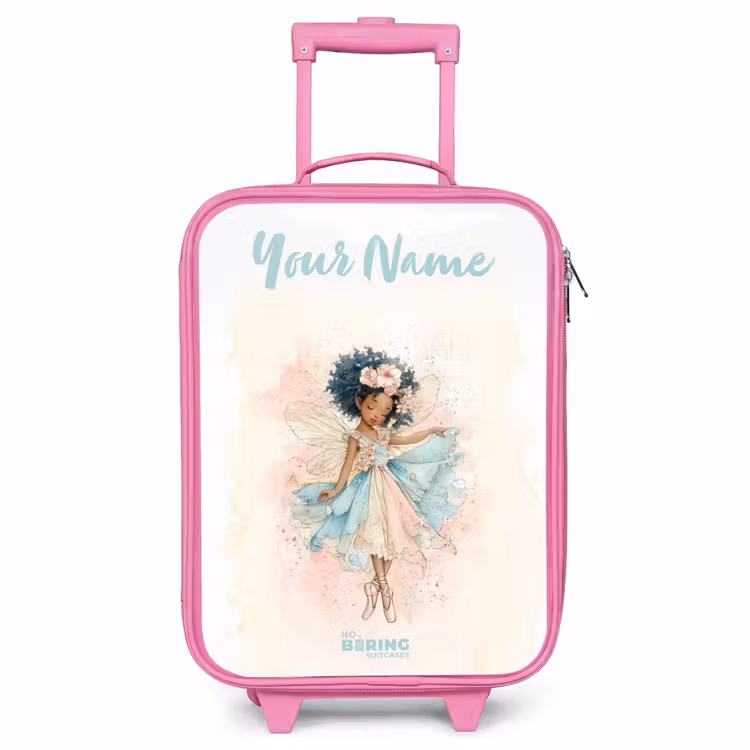 Children's suitcase with name - Pink - Elf - Ballet - Colorful — 1