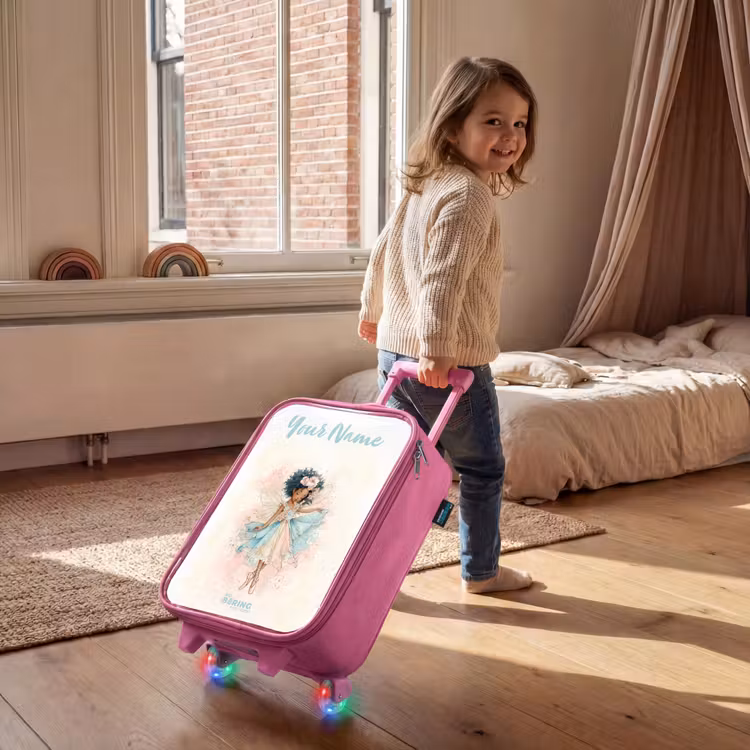 Children's suitcase with name - Pink - Elf - Ballet - Colorful — 2