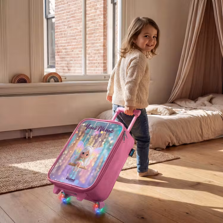 Children's suitcase with name - Pink - Fairy - Elf - Rainbow — 2