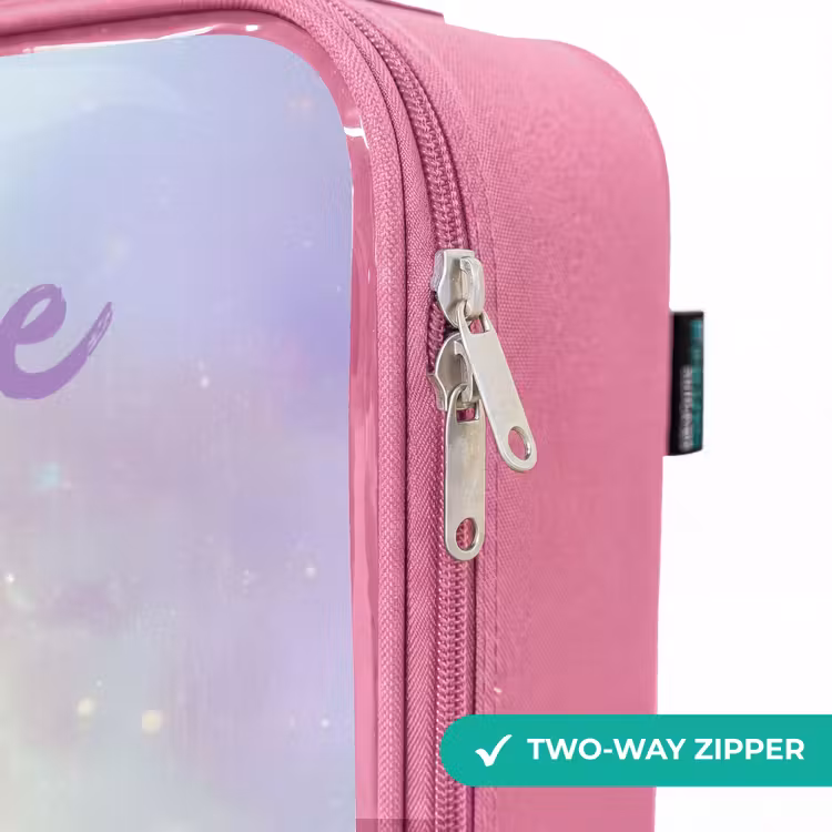 Children's suitcase with name - Pink - Flower fairy in pastel shine — 4
