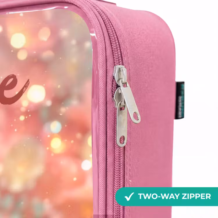 Children's suitcase with name - Pink - Flower fairy in pink fairy world — 4