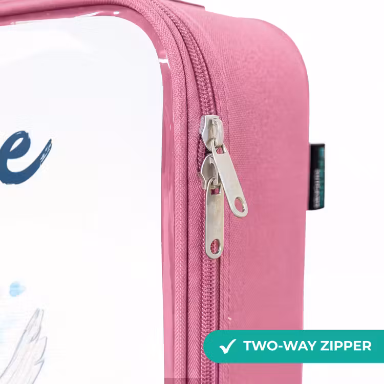 Children's suitcase with name - Pink - Flying fairy in shades of blue — 4