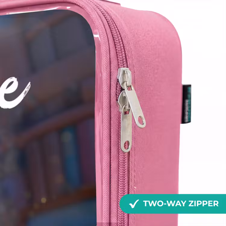 Children's suitcase with name - Pink - Little enchantress in library — 4