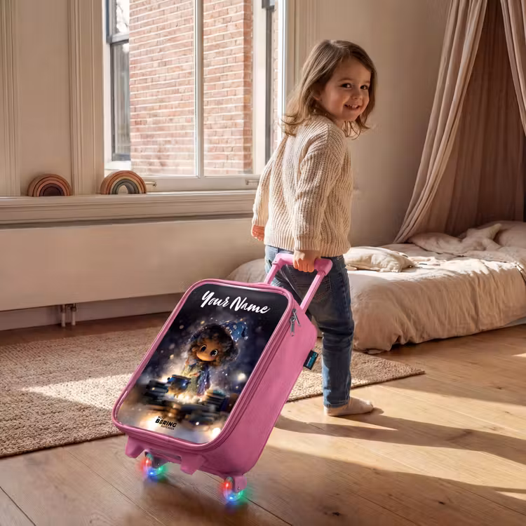 Children's suitcase with name - Pink - Magical Night of Magic — 2