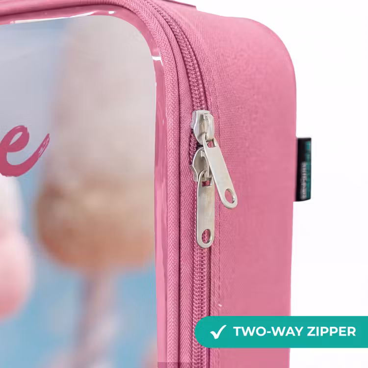 Children's suitcase with name - Pink - Sweet Monster Candy Adventure — 4