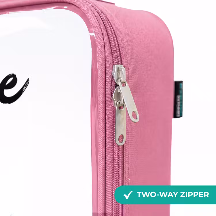 Children's suitcase with name - Pink - Jumping blue dolphin — 4