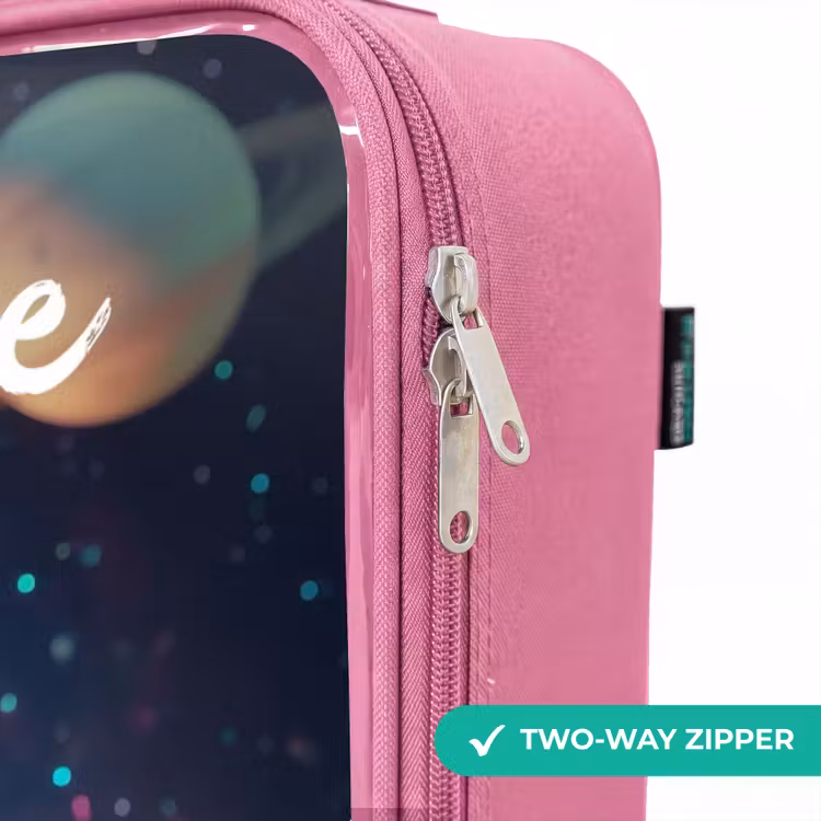 Children's suitcase with name - Pink - Merry alien creature — 4