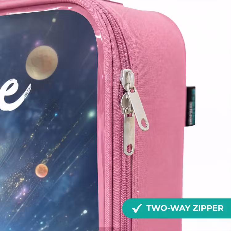 Children's suitcase with name - Pink - Merry alien friends — 4