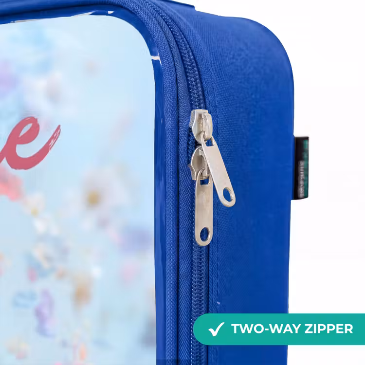 Children's suitcase with name - Blue - Butterfly Fairy in Flower Air — 6