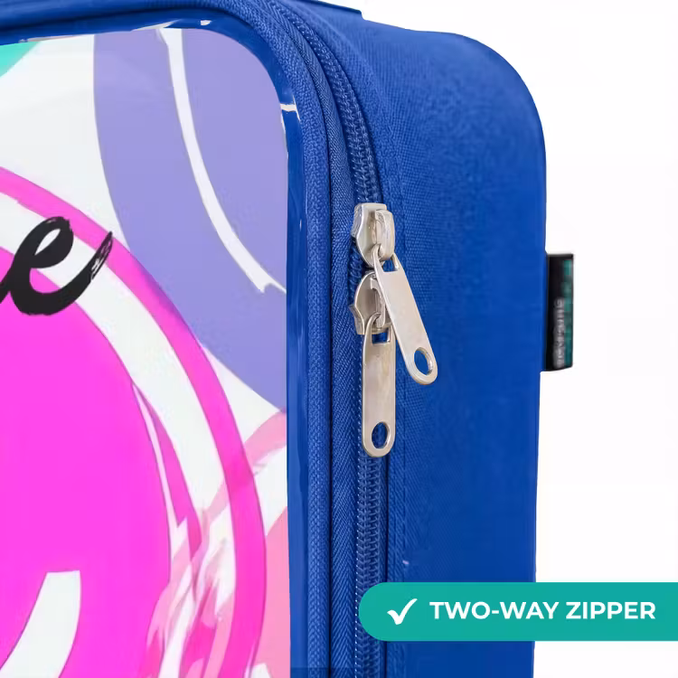 Children's suitcase with name - Blue - Colorful explosion of smiles — 6