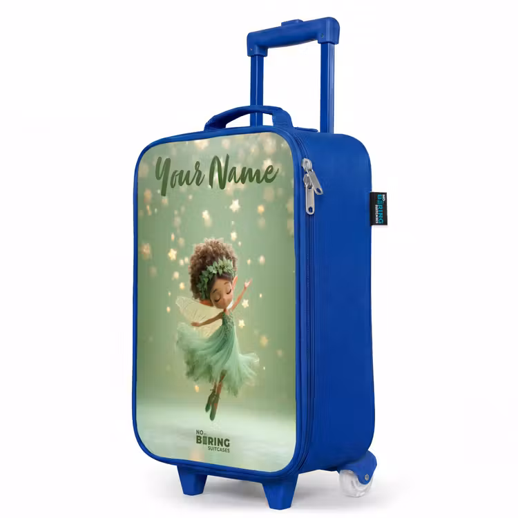 Children's suitcase with name - Blue - Dancing fairy in green light — 5