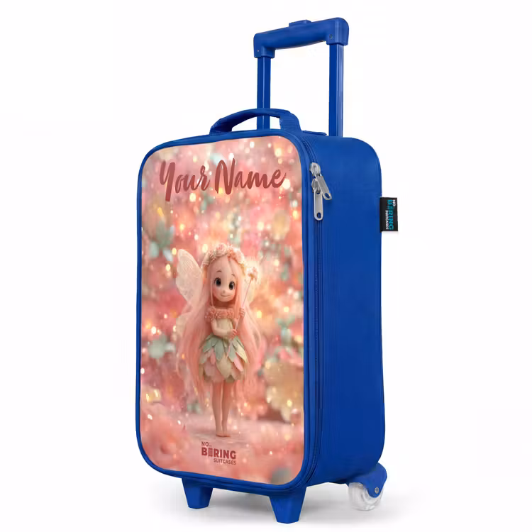 Children's suitcase with name - Blue - Flower fairy in pink fairy world — 5