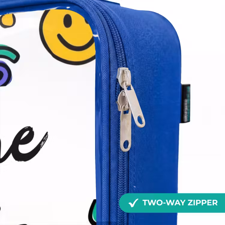 Children's suitcase with name - Blue - Smiley - Heart - Star — 6