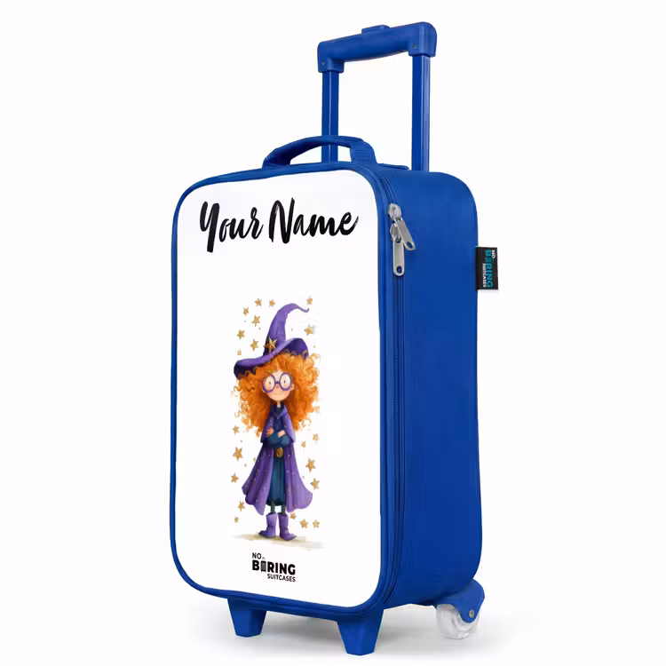 Children's suitcase with name - Blue - Star magic with curls — 5