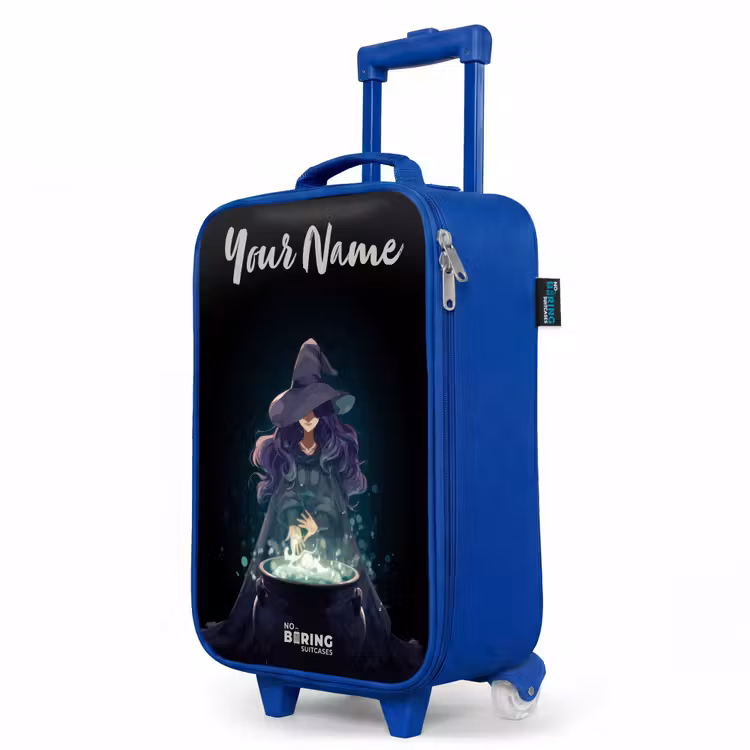 Children's suitcase with name - Blue - Witch - Cauldron - Magic — 5