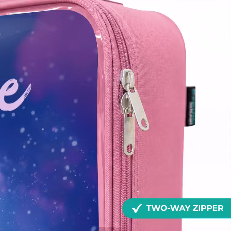 Children's suitcase with name - Pink - Merry purple eye in space — 4
