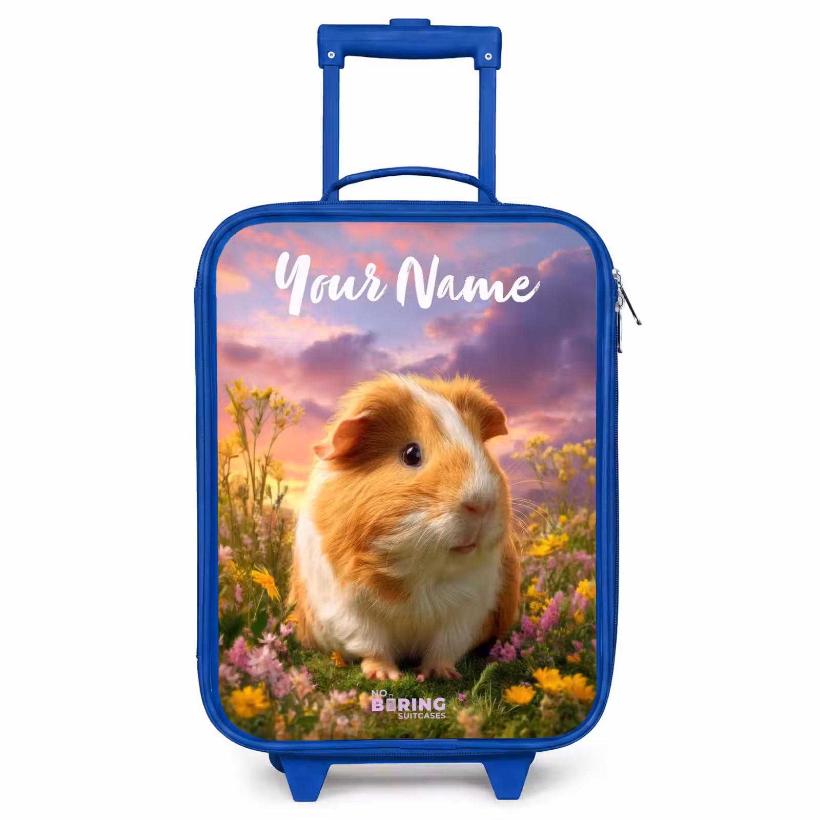 Children's suitcase with name - Blue - Guinea pig - Nature - Animal — 1