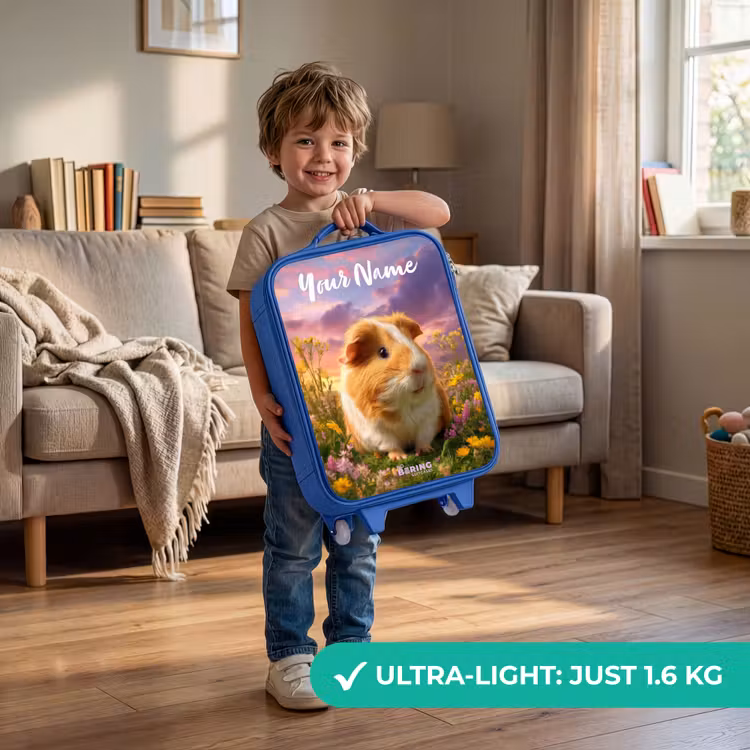Children's suitcase with name - Blue - Guinea pig - Nature - Animal — 3