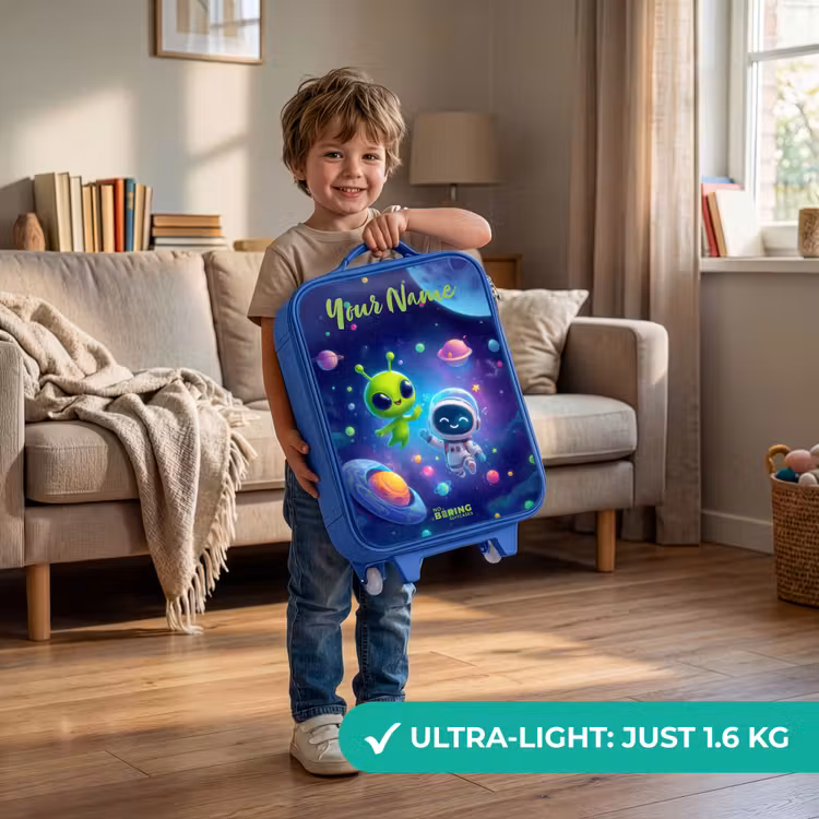Children's suitcase with name - Blue - Merry Meeting in Space — 3