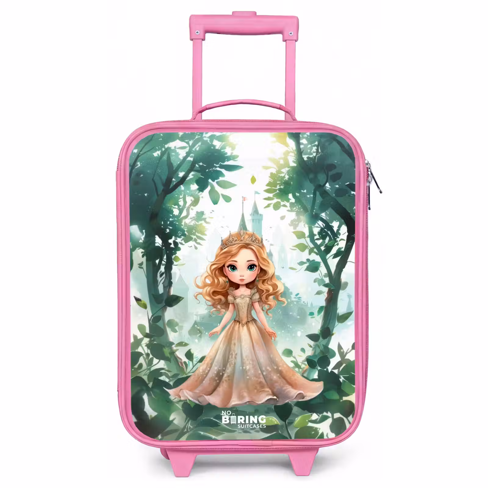Children's suitcase - Pink - Girl with blond hair in the forest — 1