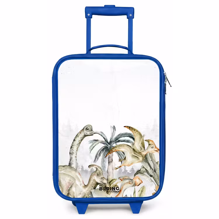 Children's suitcase - Blue - Dinos in a rugged landscape — 1
