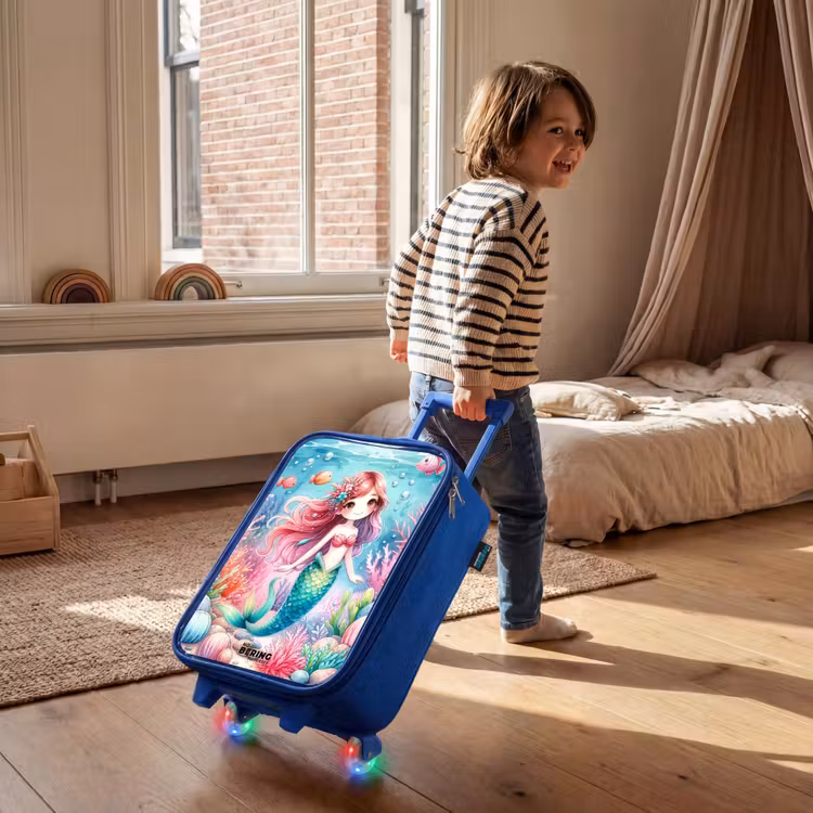 Children's suitcase - Blue - Kira crystal tail — 2