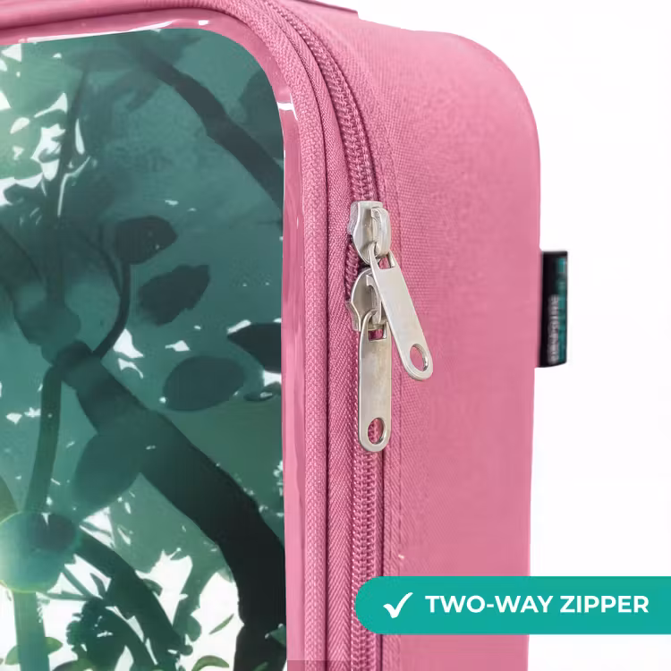 Children's suitcase - Pink - Girl with blond hair in the forest — 4